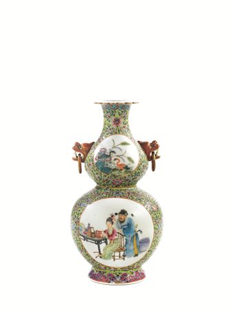 VASO, CINA, SEC. XX, PERIODO REPUBBLICA in porcellana policroma della...