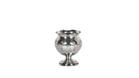 PICCOLO VASO IN SHEFFIELD inizio del XX secolo bordo mosso corpo sbalzato con...