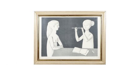 ANTONIO BUENO (1918-1984) Lezione di musica litografia, es 92/150, firmata,...