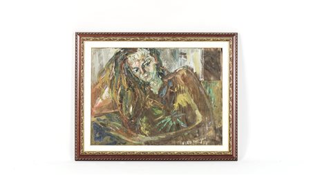 SILVIO LOFFREDO (1920-2013) Ritratto femminile olio su tavoletta, firmato, al...