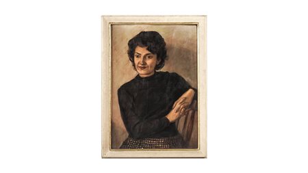 MANLIO D'ERCOLI (1909-1997) Ritratto femminile 1949 olio su tavoletta,...