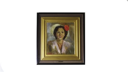 ALFREDO DEL SORDO (1905-1932) Ritratto femminile olio su tela, firmato, in...