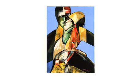 ALFIO RAPISARDI Innamorati olio su tela, firmato cm 70x50 LOVERS, OIL ON CANVAS