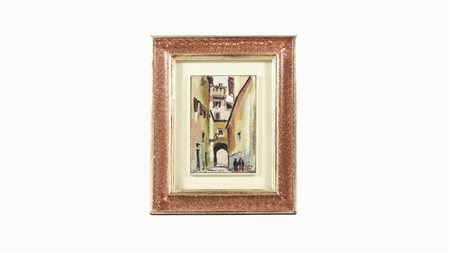 RODOLFO MARMA (1923-1999) Chiasso dei Ricasoli 1976 olio su cartone telato,...