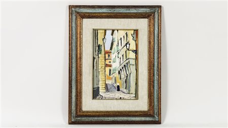 RODOLFO MARMA (1923-1999) Via de Coverelli olio su cartone telato, firmato,...