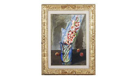 GASTONE BREDDO (1915-1991) Vaso con fiori olio su tela, firmato, in cornice...