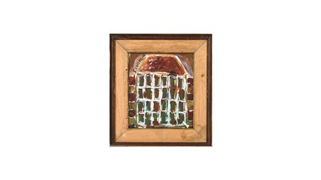 SILVIO LOFFREDO (1920-2013) Battistero olio su tela, firmato, al verso...