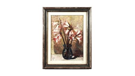 CORRADO MICHELOZZI (1883-1965) Amarilli olio su tavoletta, siglato, al verso...