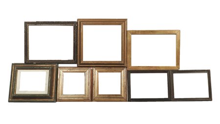 TREDICI CORNICI D'EPOCA diverse misure e tipologie, difetti THIRTEEN OLD FRAMES