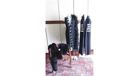 LOTTO VINTAGE un abito lungo da sera in cady nero, Gay Mattiolo Couture,...