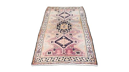 TAPPETO PERSIANO ZANGIAN inizio del XX secolo colori vegetali naturali, fondo...