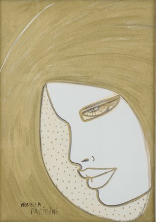 NOVELLA PARIGINI (Chiusi 1921 - Roma 1993) OLIO su tela "volto". Misure: cm...
