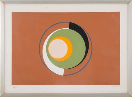 CARMELO CAPPELLO (Ragusa 1912 - Milano 1996) LITOGRAFIA a colori "forme...