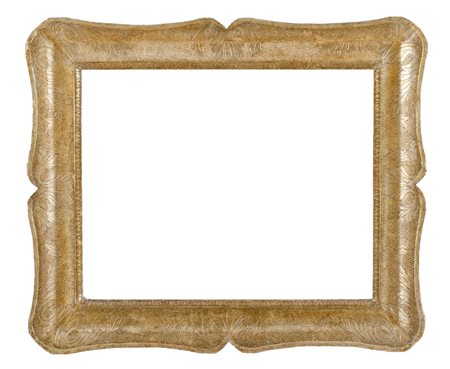 CORNICE a guantiera in legno dorato ad oro zecchino (cm 65x53). Sicilia XIX...