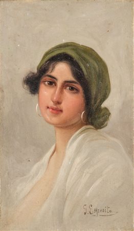 GAETANO ESPOSITO (Salento 1858 - Sala Consolina (Sa) 1911) OLIO su tela...