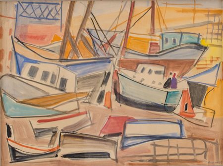 ALFONSO AMORELLI (Sambuca di Sicilia (Ag) 1898 - Palermo 1969) TECNICA mista...