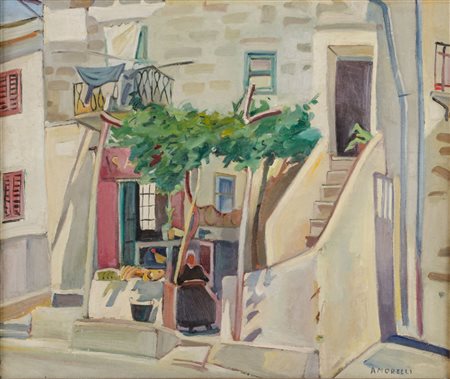 ALFONSO AMORELLI (Sambuca di Sicilia (Ag) 1898 - Palermo 1969) OLIO su tela...