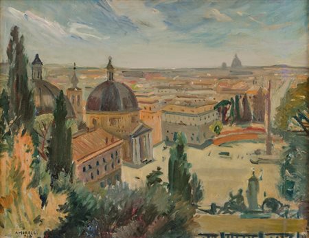 ALFONSO AMORELLI (Sambuca di Sicilia (Ag) 1898 - Palermo 1969) OLIO su...