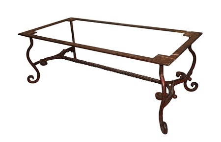 TAVOLINO da salotto in ferro laccato. Italia meta' '900 Misure: cm 95 x 46 x...