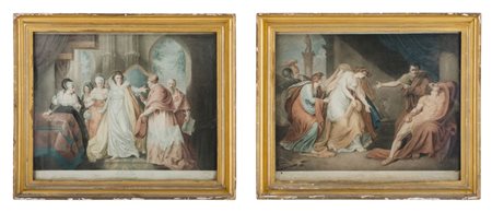 COPPIA STAMPE a colori "Antonio e Cleopatra" e "King Henry the English"....