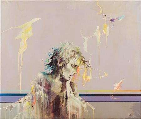 LO CASCIO OLIO su tela "mezzo busto femminile" firmato in basso a destra. XX...