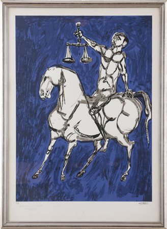 ALFREDO FABBRI (Grosseto 1926 - 2010) LITOGRAFIA a colori prova d'autore...