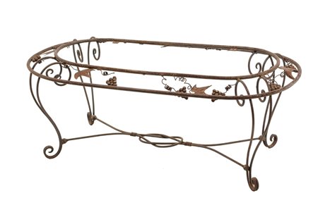 TAVOLINO da salotto in ferro. Francia XX secolo Misure: cm 133 x 66 x h 50