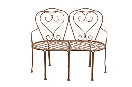 DIVANETTO in ferro. Francia XX secolo Misure: cm 110 x 55 x h 95