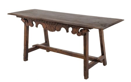 TAVOLO stile fratino in rovere. Italia meta' '900 Misure: cm 198 x 64 x h 81