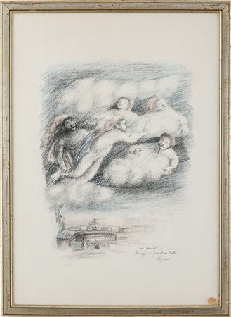 DOMENICO PURIFICATO (Fondi 1915 - Roma 1984) LITOGRAFIA a colori prova...