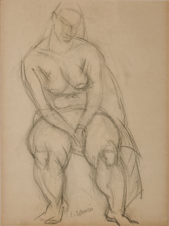 CRISTOFORO DE AMICIS (Alessandria 1902 - Milano 1987) DISEGNO a matita su...