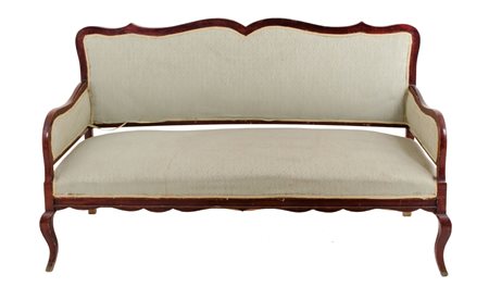 DIVANETTO Liberty in mogano. Sicilia primi '900 Misure: cm 163 x 65 x h 97