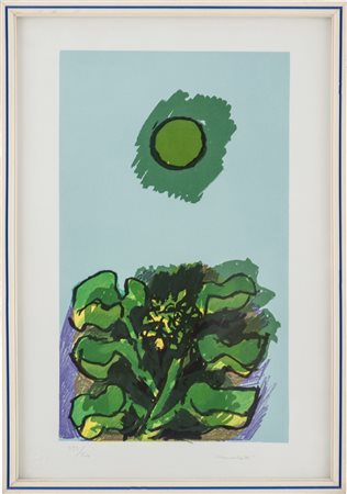ENNIO MORLOTTI (Lecco 1910 - Milano 1992) LITOGRAFIA a colori "pianta",...
