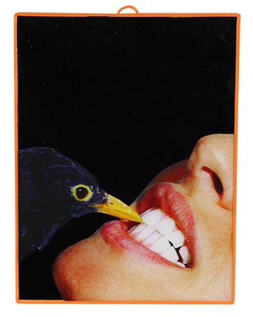 Cattelan Maurizio Specchio TOILETPAPER stampa su specchio, cm. 31x23 multiplo...