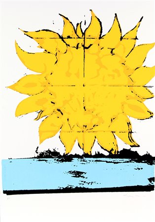 Schifano Mario Sole mio serigrafia su carta, cm. 100x70, es. prova d'autore...