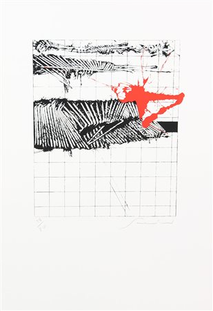 Scanavino Emilio Senza titolo serigrafia su carta, cm. 65,5x45, es. 28/80...