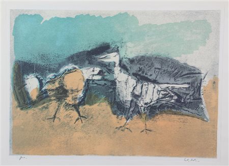 Celiberti Giorgio Senza titolo litografia su carta, cm. 50x70, es. prova...