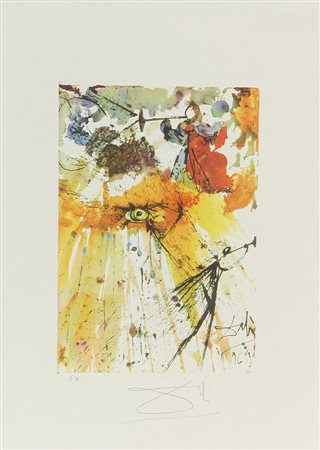 Dalì Salvador Senza titolo litografia su carta, cm. 45x32, es. E.A. firmata...