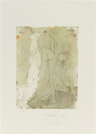 Dalì Salvador Senza titolo litografia su carta, cm. 45x32, es. E.A. firmata...
