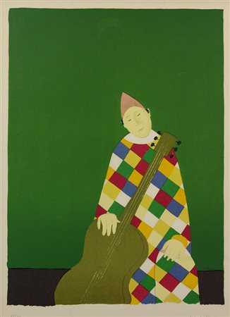 Pozzi Walter Senza titolo litografia su carta, cm. 70x50, es. 86/120 firmata...