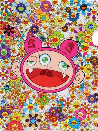 Takashi Murakami Senza titolo stampa su plastica, cm. 29x22 senza cornice