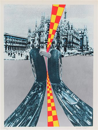 Bertini Gianni Senza titolo serigrafia su carta, cm. 70x50, es. 422/500...