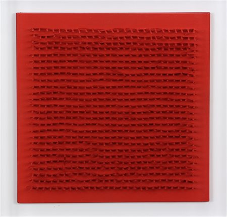 Aubertin Bernard Tableau clous, 1970 acrilico e chiodi su tavola entro teca...