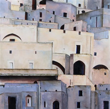 Maino Gabriella Medioriente, 2013 acrilico su tela, cm. 80x80 firmato in...