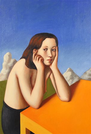 Gandolfi Paola Sogno 1, 1997 olio su tela, cm. 90x60 firmato, datato e...