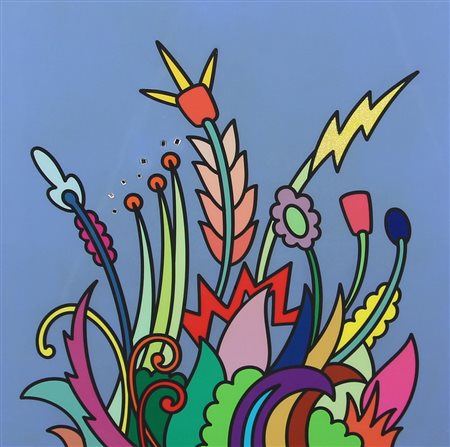 Sansavini Massimo Pop Flowers 3 tecnica mista e applicazioni su tavola, cm....