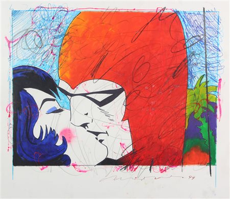 Manera Enrico Senza titolo, 1999 tecnica mista su carta, cm. 70x80 firmata e...