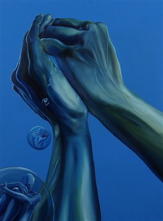 Pellegrini Maximiliano Le Forme dell'Acqua, 2014 olio su tela, cm. 120x90...