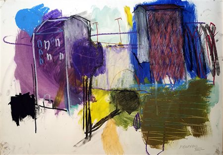 Mehrkens Karl Klaus Senza titolo, 1999 tecnica mista su carta, cm. 50x70...