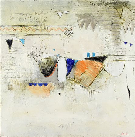 Palasgo Diego Composizione sulla Facciata tecnica mista su tavola, cm. 80x80...